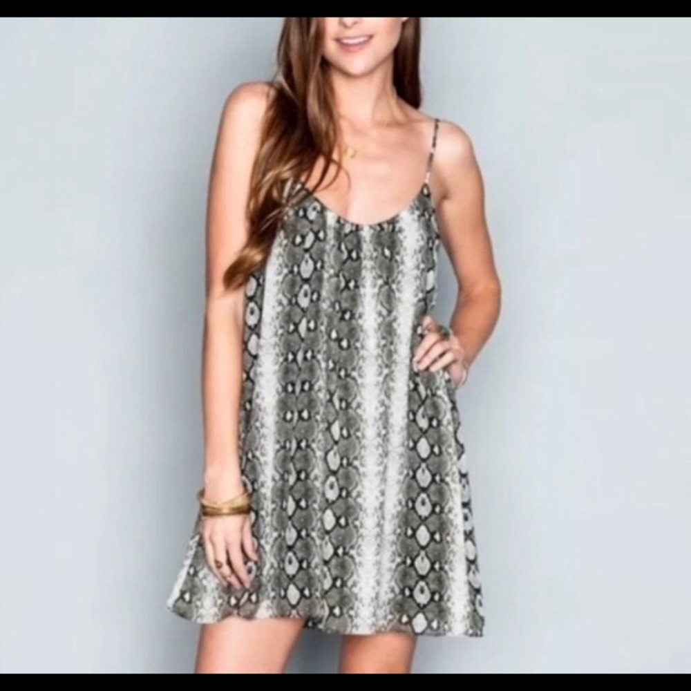 Show Me Your Mumu Trapeze Snakeskin Mini Dress - Picture 4 of 5